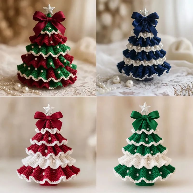 Weihnachtsrabatt🎄DIY Häkel-Weihnachtsbaum-Set – ✨Handgefertigtes Weihnachtsdekorationsset