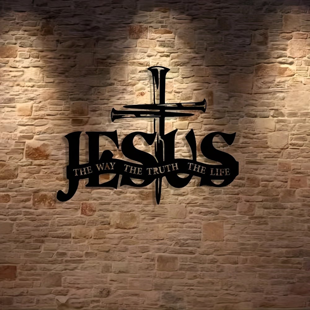 (🎁Letzter Tag 49 % RABATT)🔥Wandkunst mit Jesus- und Kreuz-Design – ⌛Limitierte handgefertigte Serie