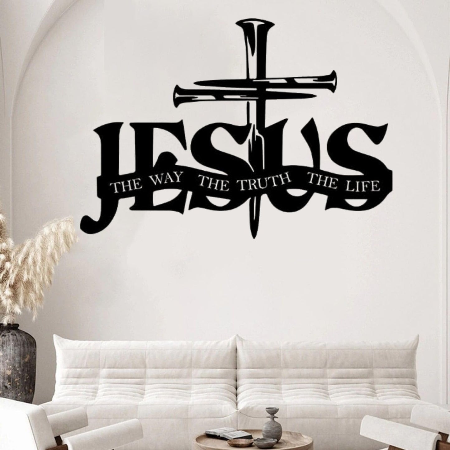 (🎁Letzter Tag 49 % RABATT)🔥Wandkunst mit Jesus- und Kreuz-Design – ⌛Limitierte handgefertigte Serie