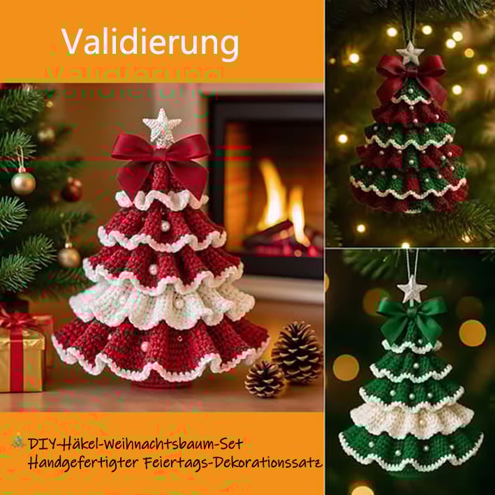 Weihnachtsrabatt🎄DIY Häkel-Weihnachtsbaum-Set – ✨Handgefertigtes Weihnachtsdekorationsset
