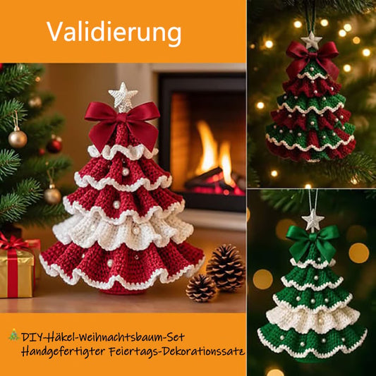 Weihnachtsrabatt🎄DIY Häkel-Weihnachtsbaum-Set – ✨Handgefertigtes Weihnachtsdekorationsset