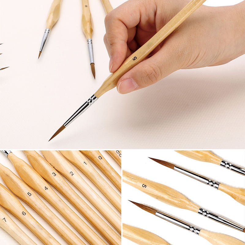 11-teiliges Miniatur-Detailpinsel-Set