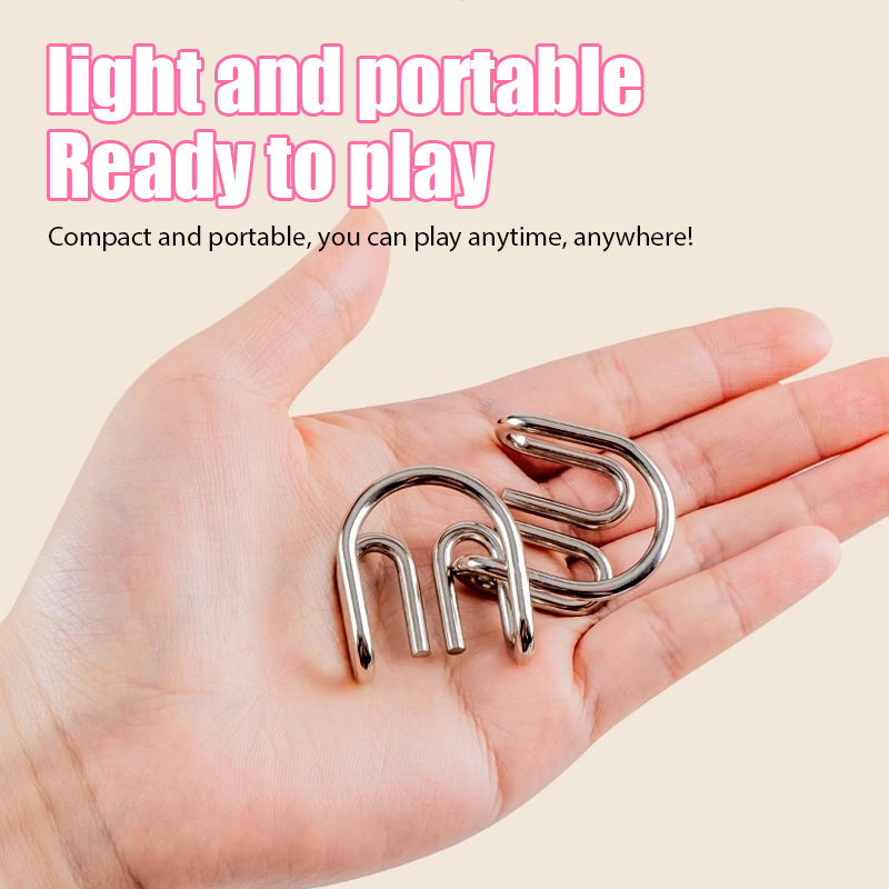 👨Metal Brain Teaser Puzzles Ring Lernspielzeug