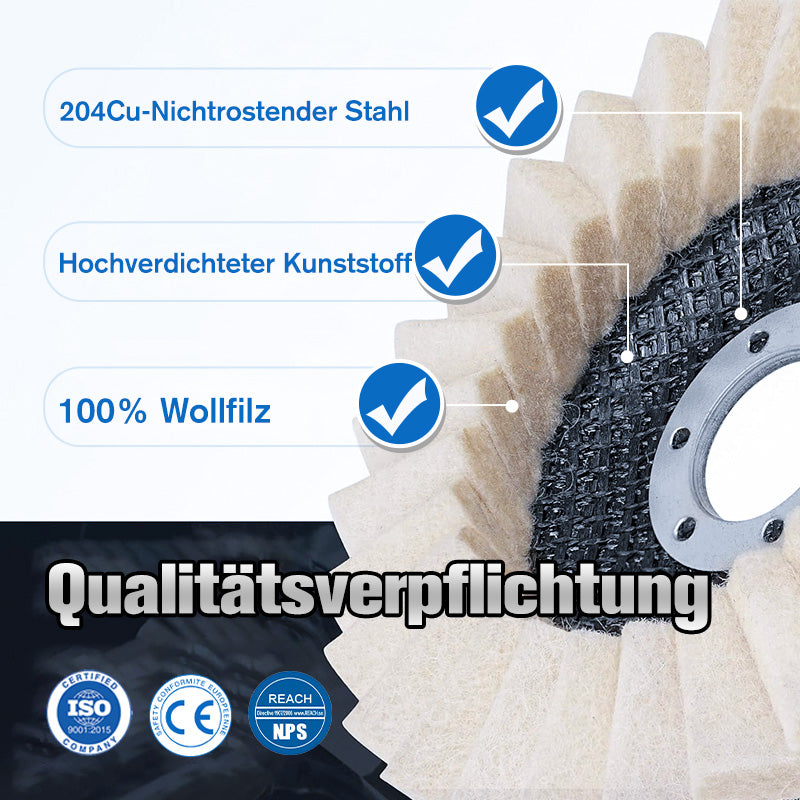 🎄✨Wollfilz-Lamellenpolierscheibe/🎄✨Wool felt lamellar polishing disc