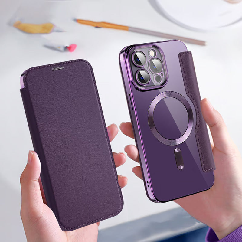 📱Neue strukturierte Leder-Flip-Iphone-Hülle
