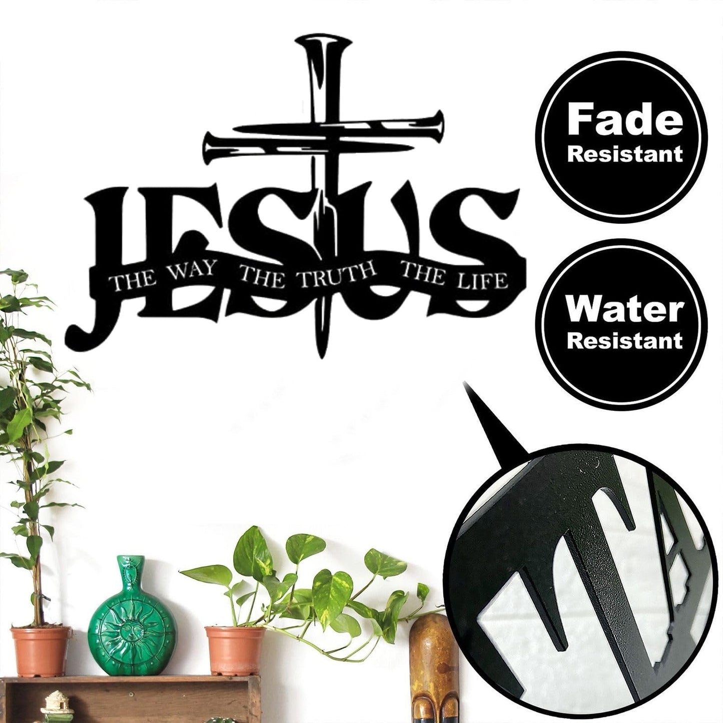 (🎁Letzter Tag 49 % RABATT)🔥Wandkunst mit Jesus- und Kreuz-Design – ⌛Limitierte handgefertigte Serie
