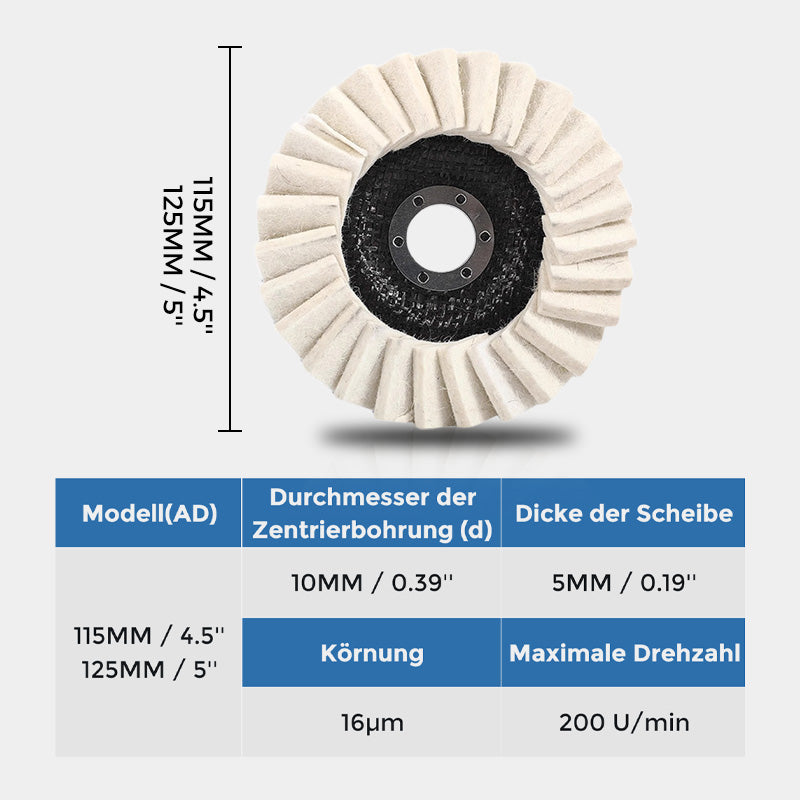🎄✨Wollfilz-Lamellenpolierscheibe/🎄✨Wool felt lamellar polishing disc