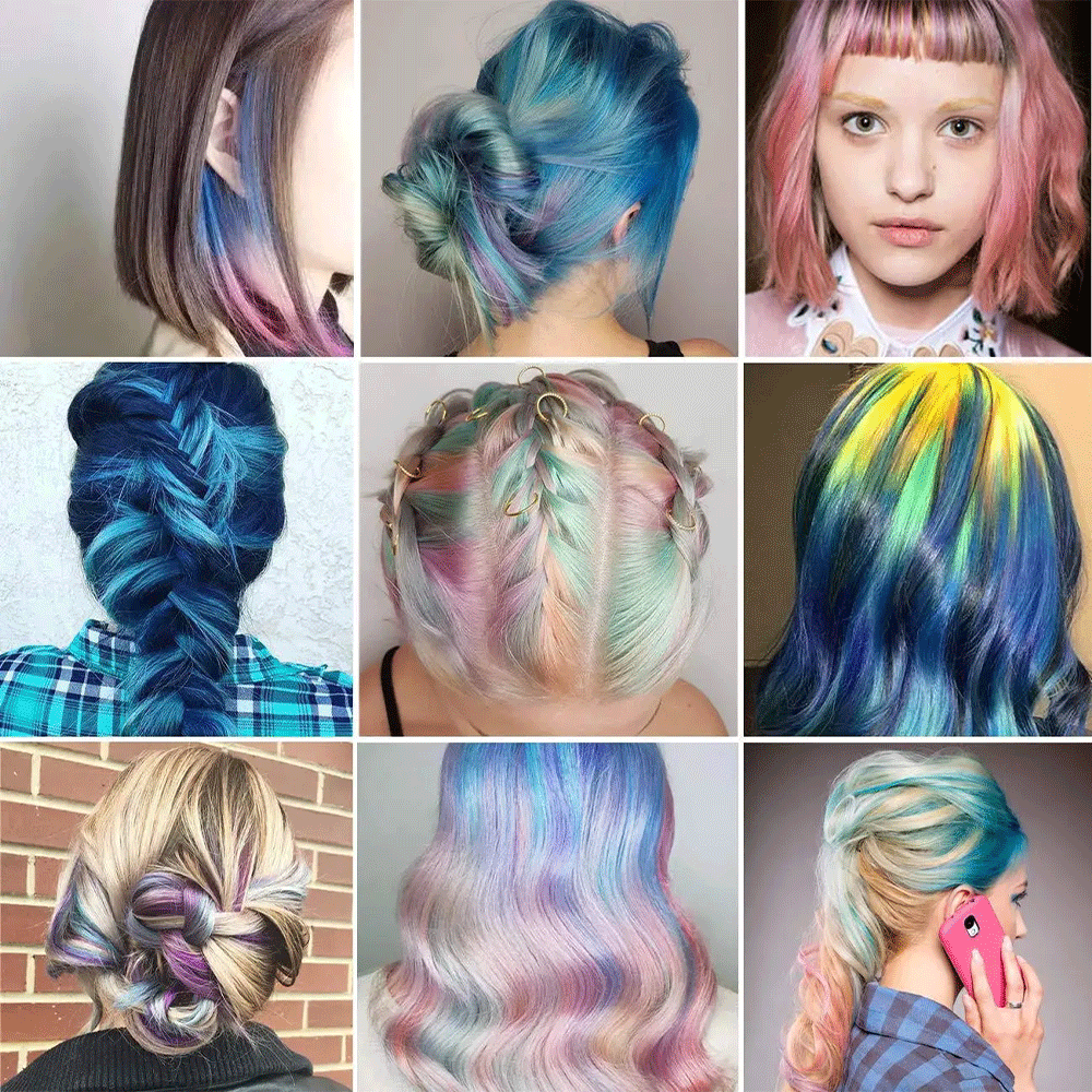 Magic Hair Set 10 Farben Farbstoff für Party Großhandel Pinsel temporäre Farbe