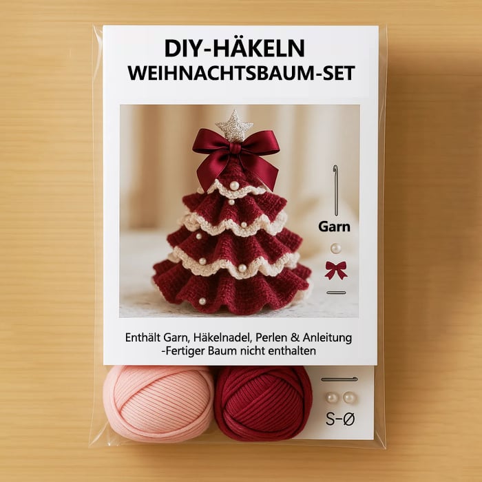 Weihnachtsrabatt🎄DIY Häkel-Weihnachtsbaum-Set – ✨Handgefertigtes Weihnachtsdekorationsset