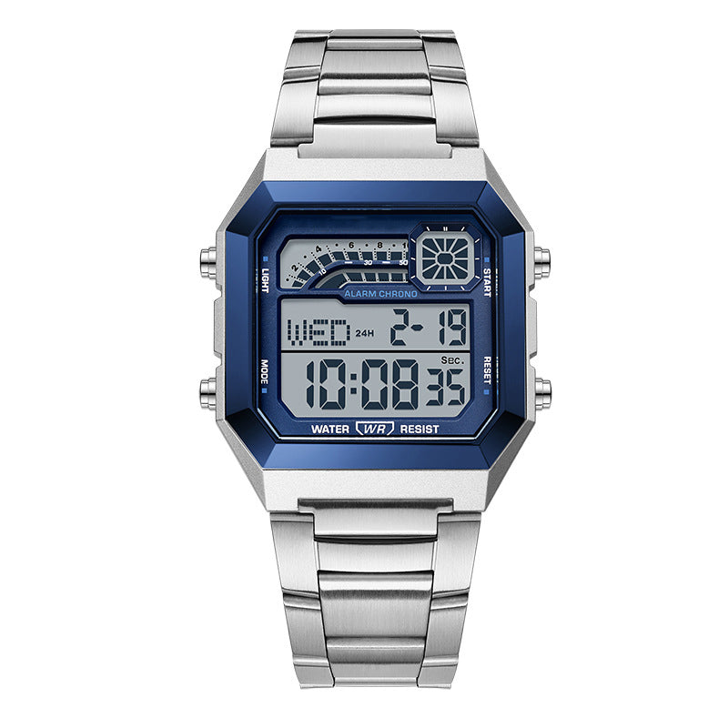 ⌚ Unisex-Digitaluhr mit Quadratischem Display – Leuchtanzeige, 30M Wasserdicht & Leichter Haltbarer Armband 🌙
