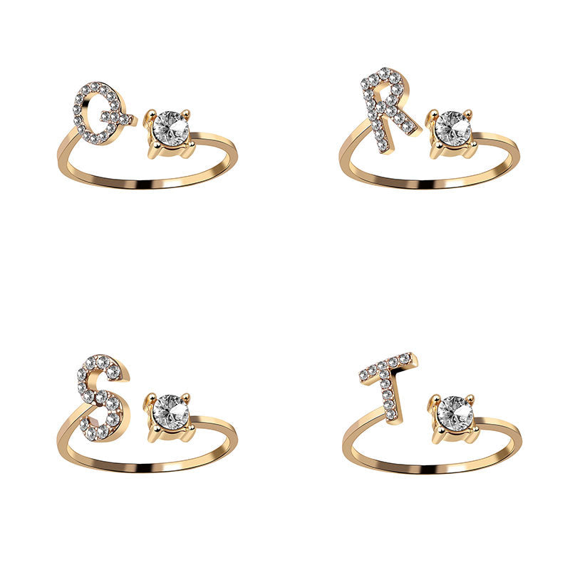 Buchstabenring größenverstellbar I Ring mit Buchstabe I verstellbar