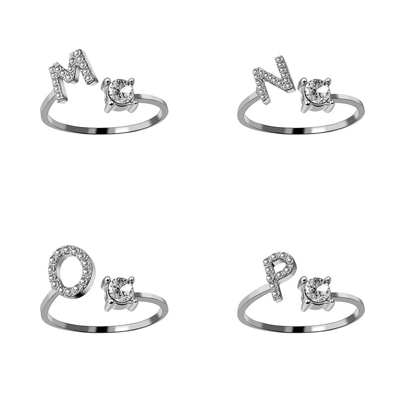 Buchstabenring größenverstellbar I Ring mit Buchstabe I verstellbar