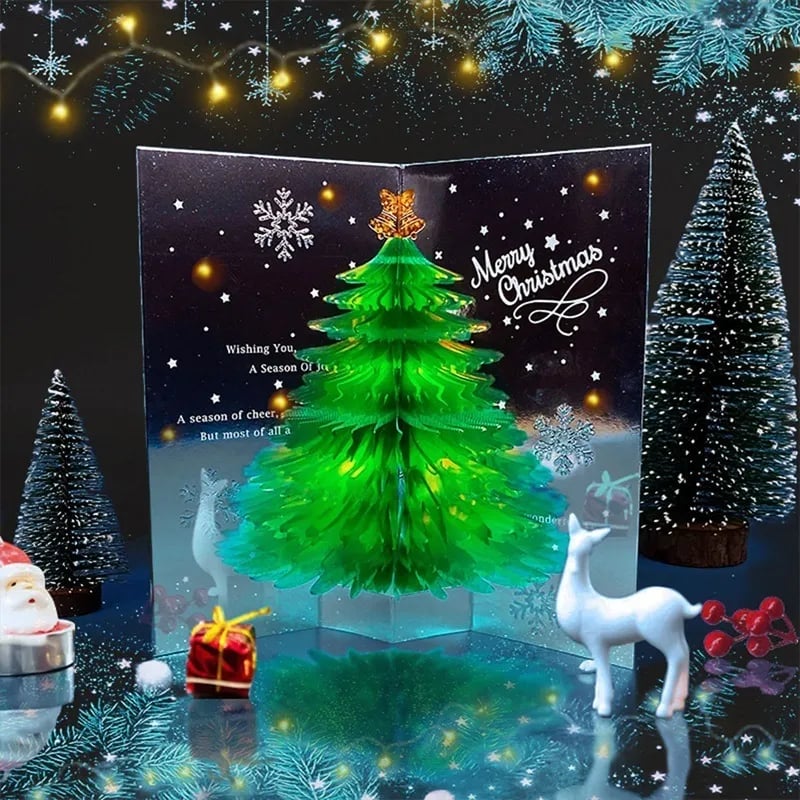 3D-Popup-Karte Weihnachtsbaum