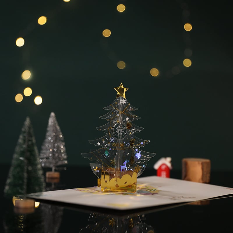 3D-Popup-Karte Weihnachtsbaum