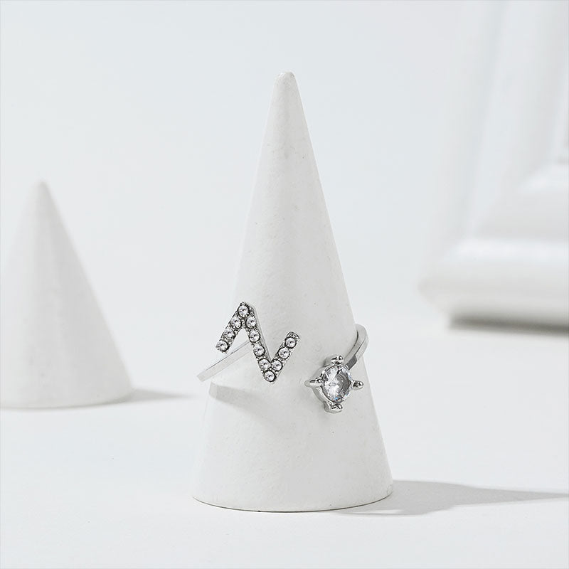 Buchstabenring größenverstellbar I Ring mit Buchstabe I verstellbar