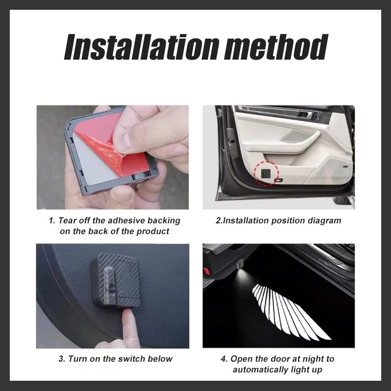 🎄Weihnachtsaktion – 49 % RABATT🎄HD Car Welcome Light Angel Wings