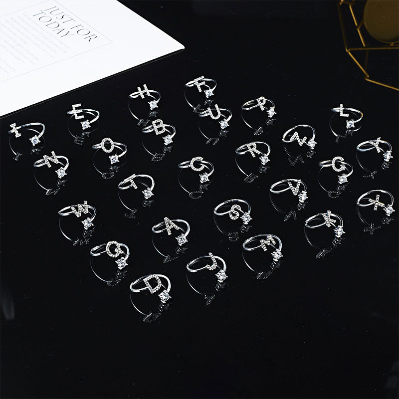 Buchstabenring größenverstellbar I Ring mit Buchstabe I verstellbar