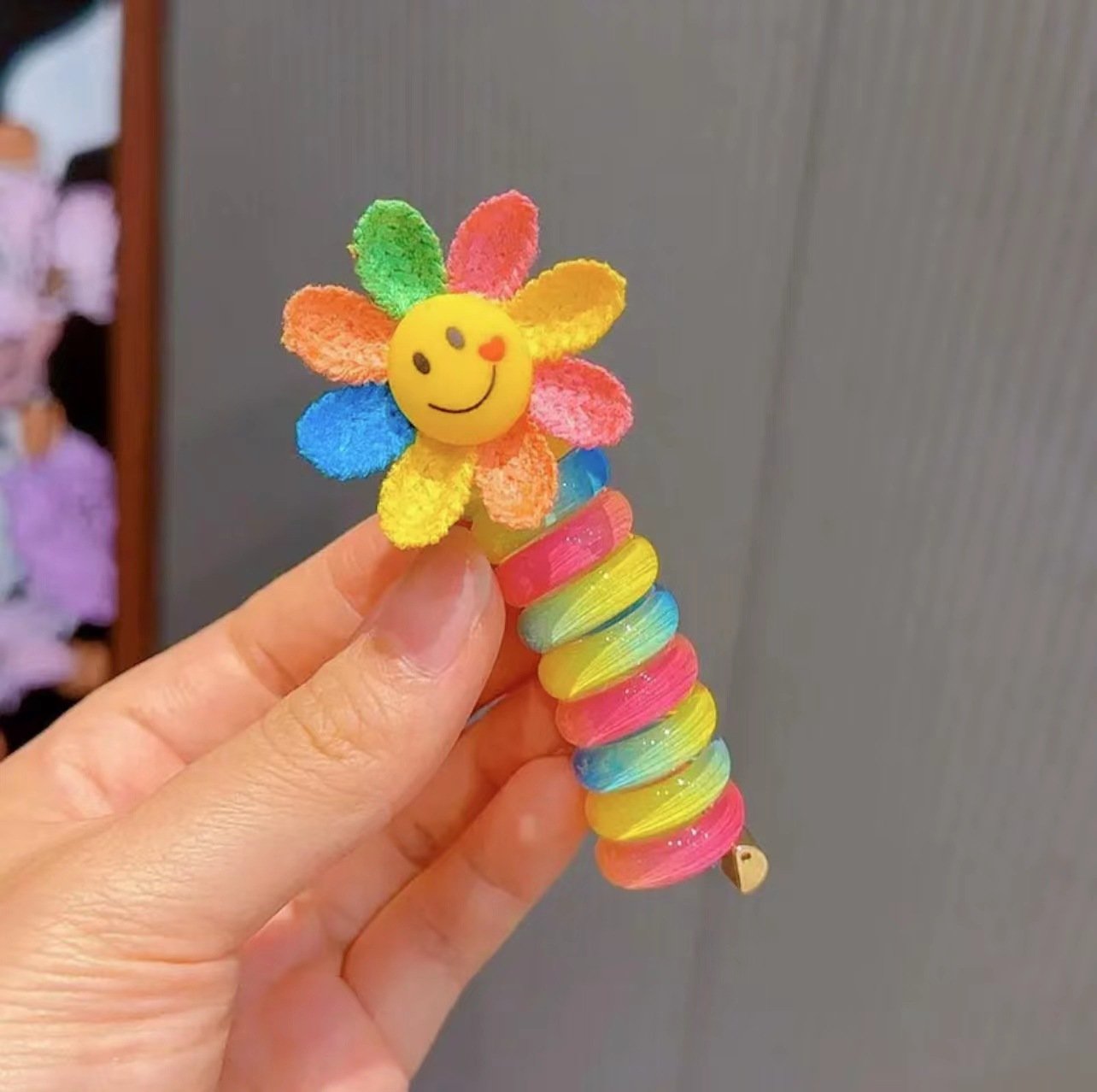 🌞Heißer Sommerschlussverkauf🎁Bunte Telefondraht-Haarbänder für Kinder