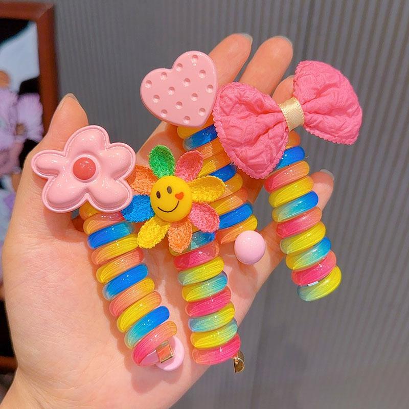🌞Heißer Sommerschlussverkauf🎁Bunte Telefondraht-Haarbänder für Kinder