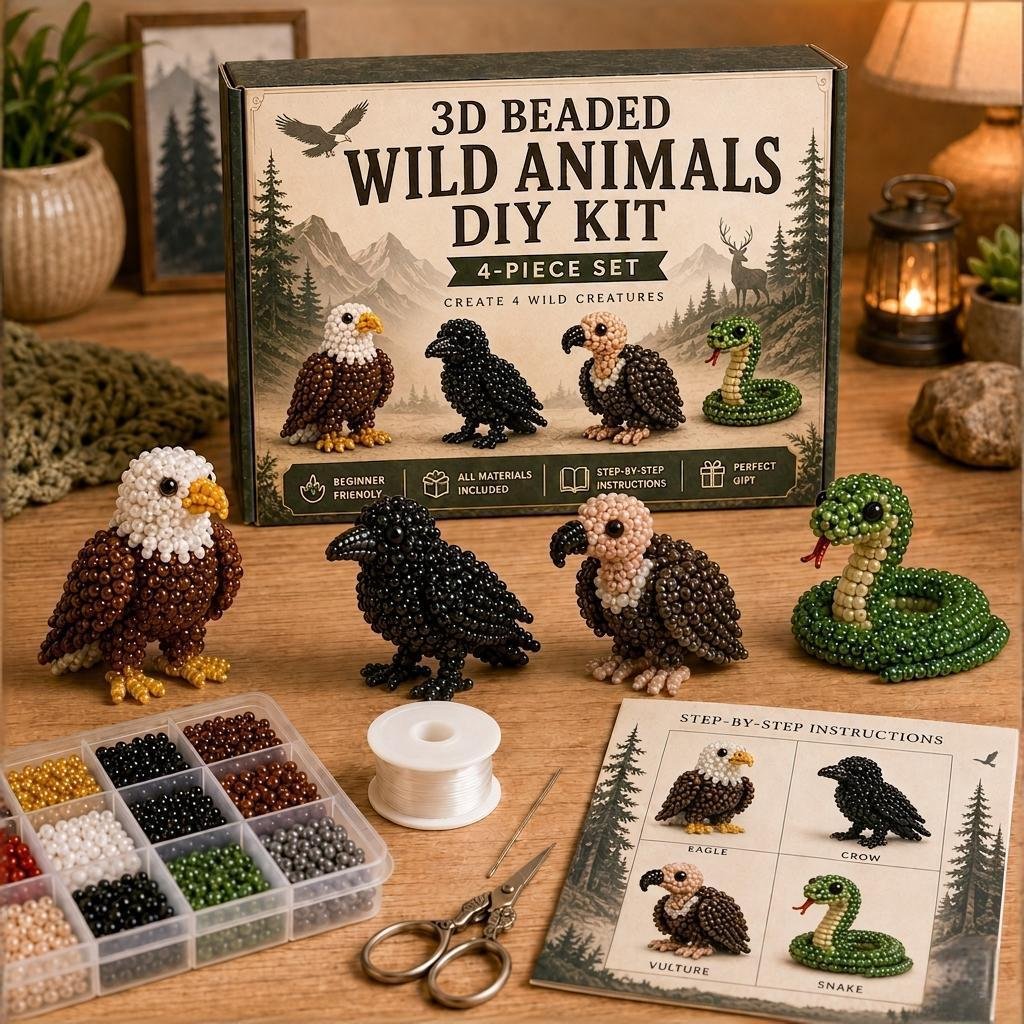 ✨ Letzter Tag: 49 % Rabatt ✨ – 🧵✨ DIY-Set für winzige 3D-Perlentiere
