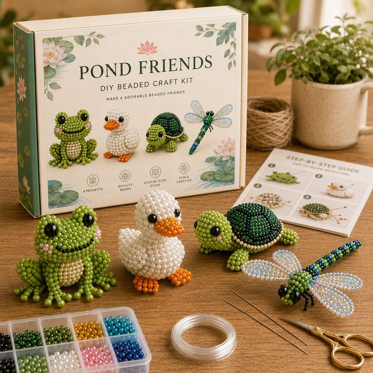 ✨ Letzter Tag: 49 % Rabatt ✨ – 🧵✨ DIY-Set für winzige 3D-Perlentiere