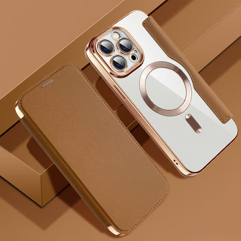 📱Neue strukturierte Leder-Flip-Iphone-Hülle