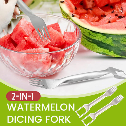 🍉2-in-1-Wassermelonen-Würfelgabel