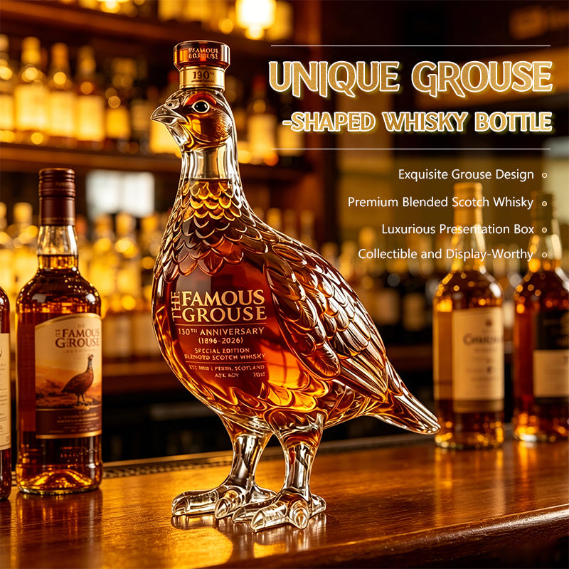 The Famous Grouse 130th Anniversary Edition – Einzigartige Whiskyflasche in Grouse-Form