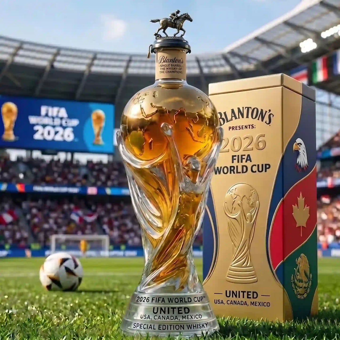 Whiskyflasche in Sonderedition zur FIFA-Fußball-Weltmeisterschaft 2026
