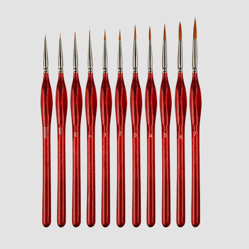 11-teiliges Miniatur-Detailpinsel-Set