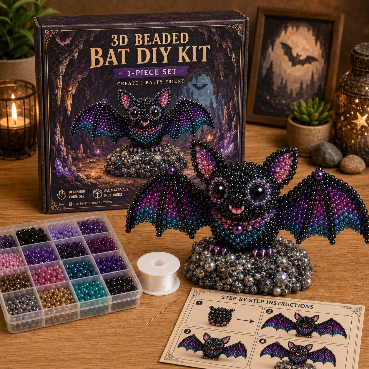 ✨ Letzter Tag: 49 % Rabatt ✨ – 🧵✨ DIY-Set für winzige 3D-Perlentiere