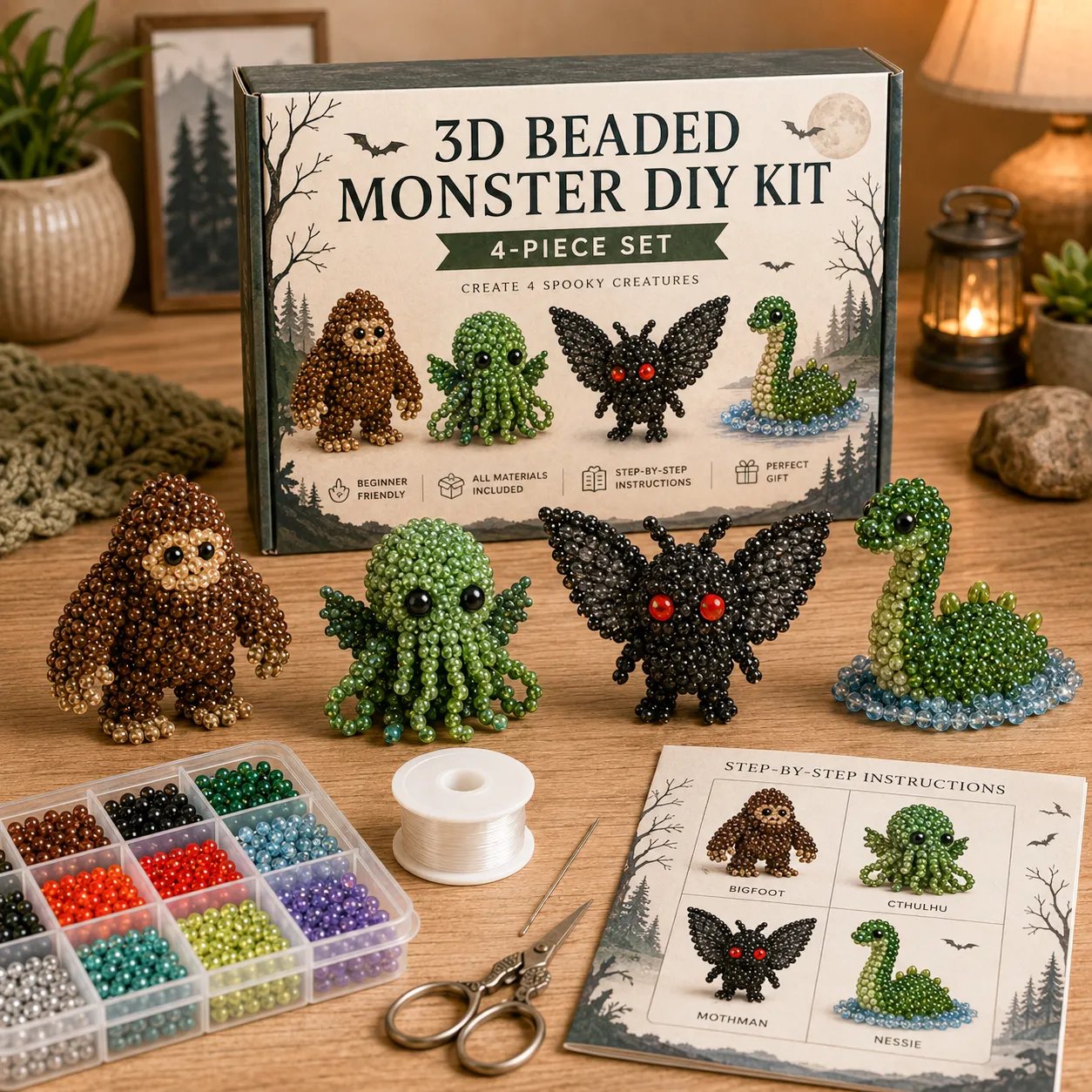 ✨ Letzter Tag: 49 % Rabatt ✨ – 🧵✨ DIY-Set für winzige 3D-Perlentiere