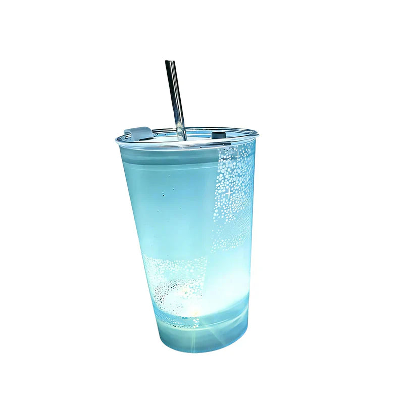 Leuchtender Trinkbecher mit Strohhalm – Für Partys, Bars & Veranstaltungen 🥤✨