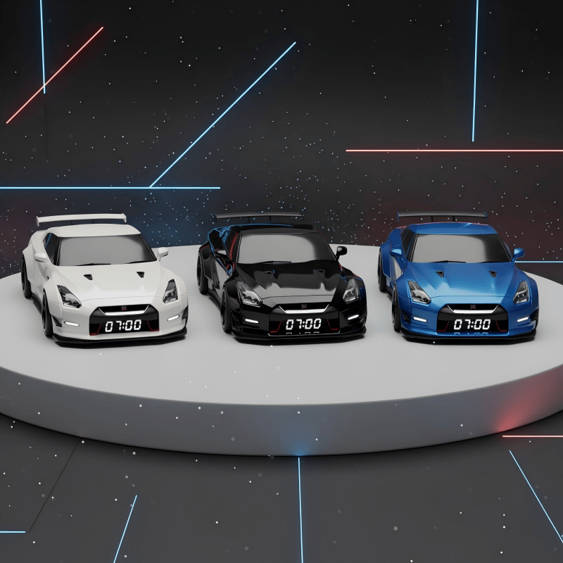 ⏰ Hypercar-Wecker 🏎️ Realistische Motor- und Lichteffekte