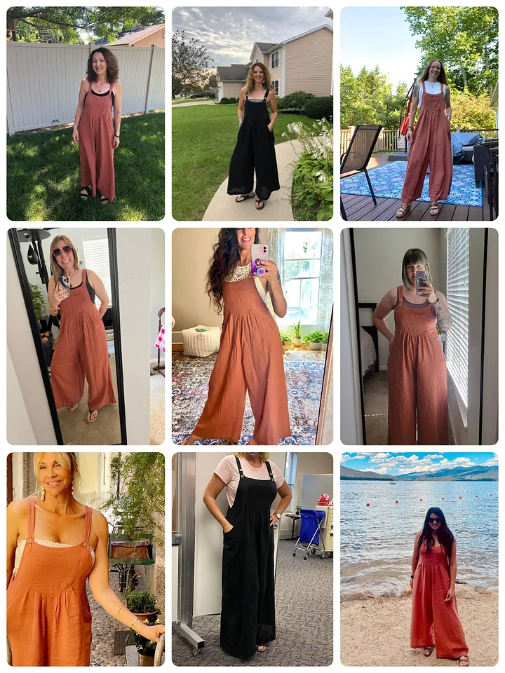 💝Ärmelloser Jumpsuit für Damen mit weitem Bein und Taschen