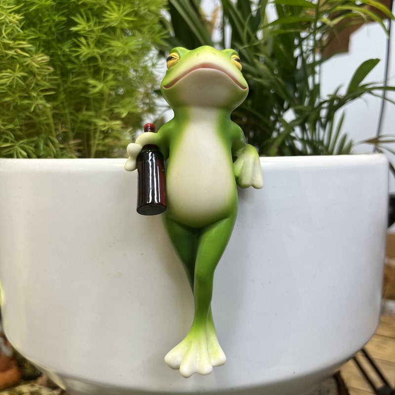 Kletternde Froschdekorationen/Climbing frog decorations