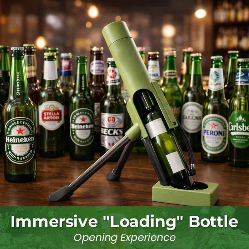 🚀 51 mm Bierflaschen-Mörser-Flaschenöffner 🍻 — Origineller Kronkorken-Werfer (Tisch- & Bar-Accessoire) 🔥