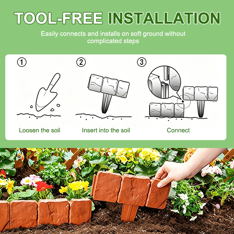 ⏰LIMITIERTES ANGEBOT: 50% RABATT! 🌿 Gartenzaun aus Kunststein – Wetterfest, Langlebig & Einfach zu Installieren 🏡