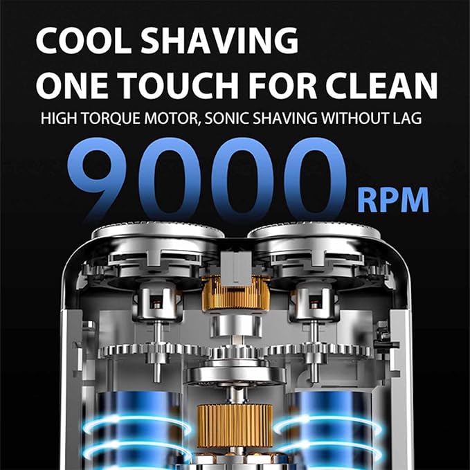 Tragbarer rotierender Elektrorasierer mit zwei Ringen/Portable Rotary Dual Ring Electric Shaver