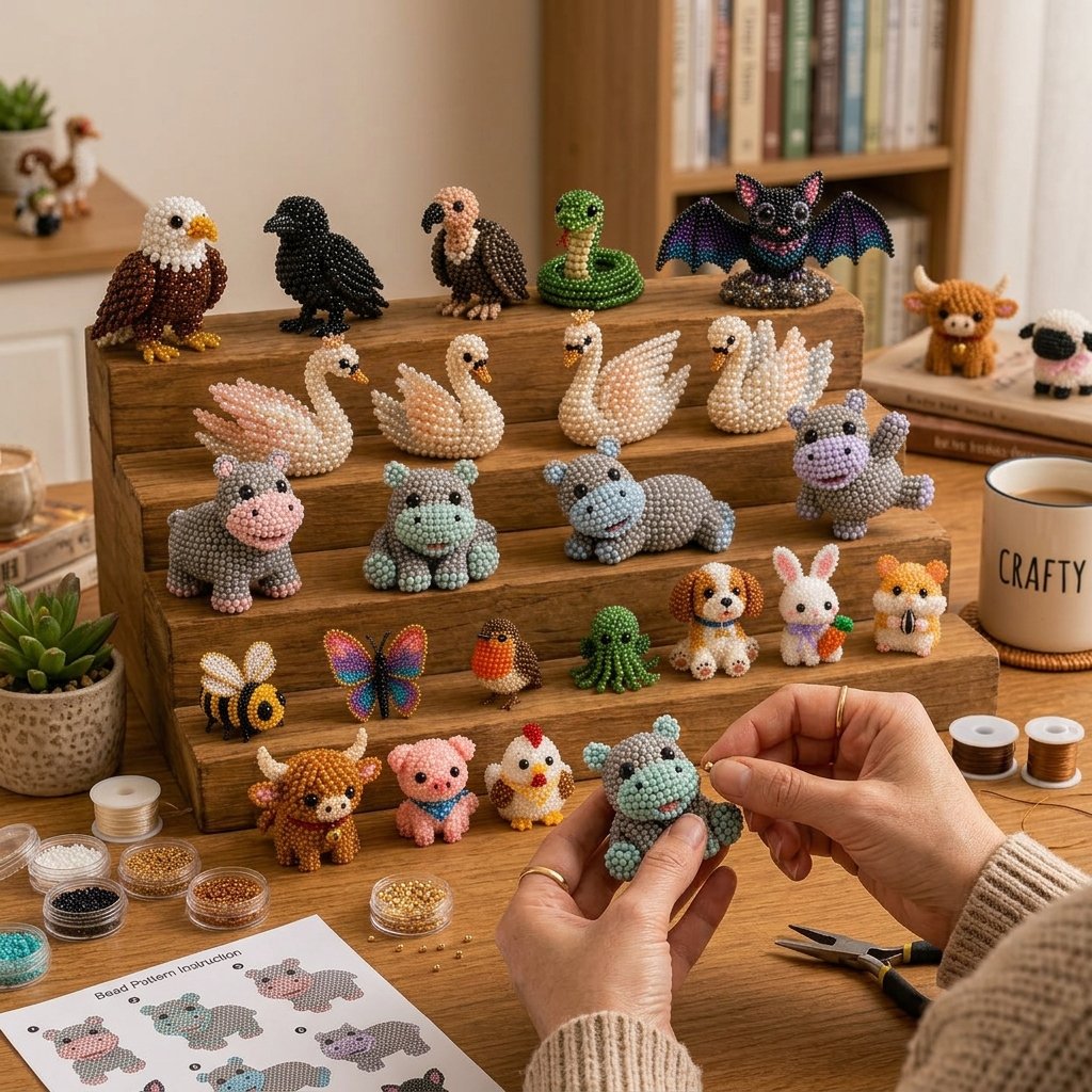 ✨ Letzter Tag: 49 % Rabatt ✨ – 🧵✨ DIY-Set für winzige 3D-Perlentiere