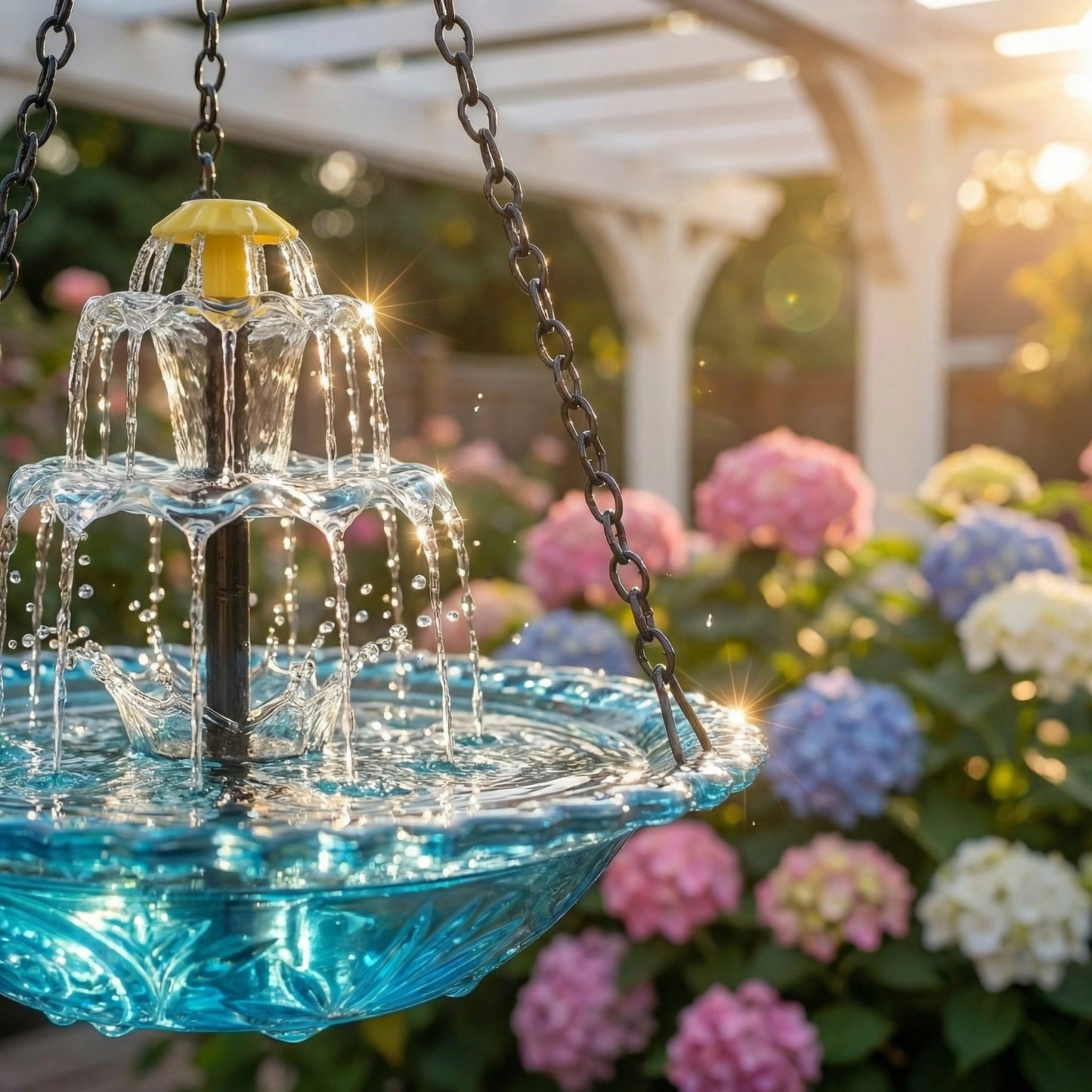 🔥🔥Neujahrsangebot: 70 % Rabatt – Solarbetriebener Hängebrunnen im Wasserfall-Design für Vögel