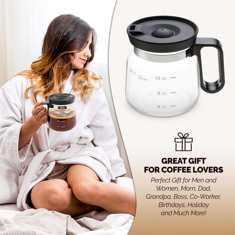 💕49 % Rabatt💖☕ 470-ml-Glas-Kaffeetasse – im Kaffeekannen-Stil
