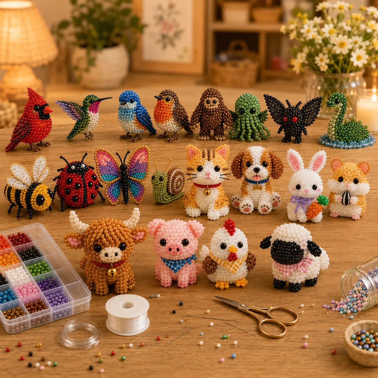 ✨ Letzter Tag: 49 % Rabatt ✨ – 🧵✨ DIY-Set für winzige 3D-Perlentiere