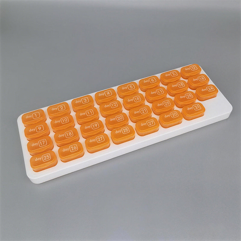 💊 31-Tage-Pillendose – Monatlicher Pillen-Organizer – Arthritis-freundliche, leicht zu öffnende Deckel
