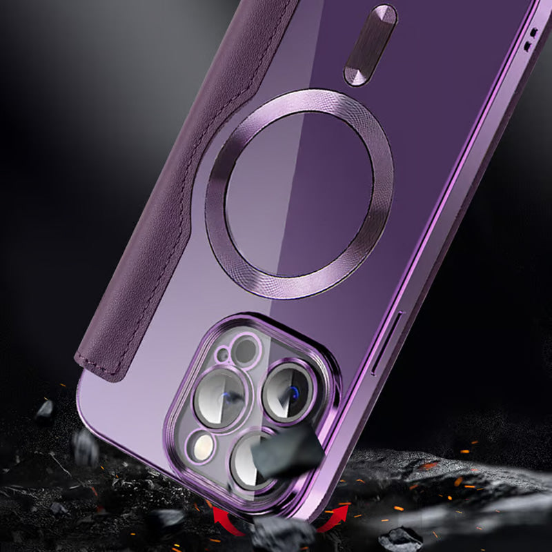 📱Neue strukturierte Leder-Flip-Iphone-Hülle