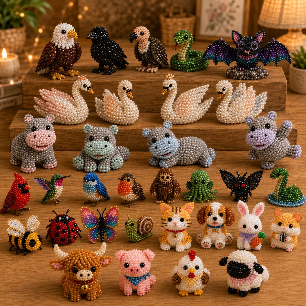 ✨ Letzter Tag: 49 % Rabatt ✨ – 🧵✨ DIY-Set für winzige 3D-Perlentiere
