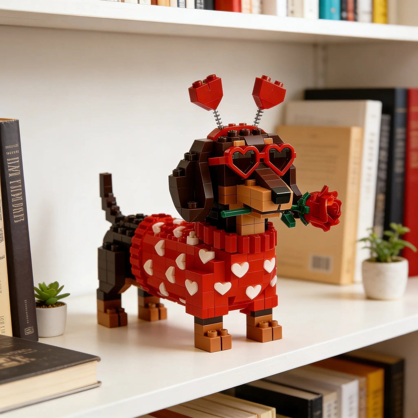 💖🌹2026 - DIY Herzerwärmendes exklusives Dackel-Bausteinset 🐕✨