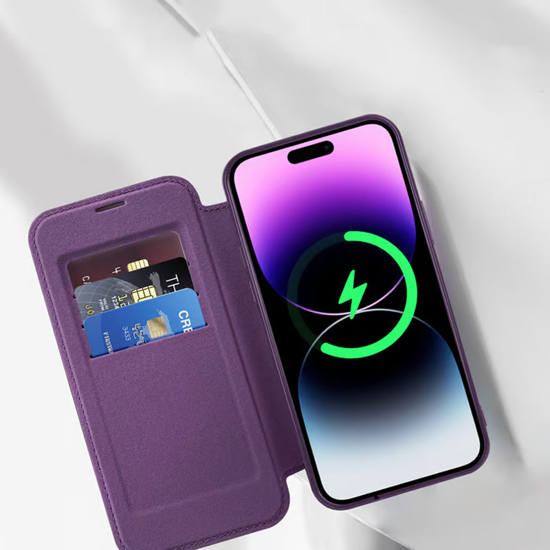 📱Neue strukturierte Leder-Flip-Iphone-Hülle