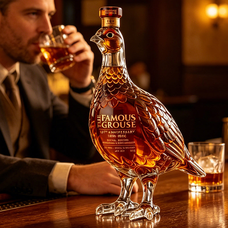 The Famous Grouse 130th Anniversary Edition – Einzigartige Whiskyflasche in Grouse-Form