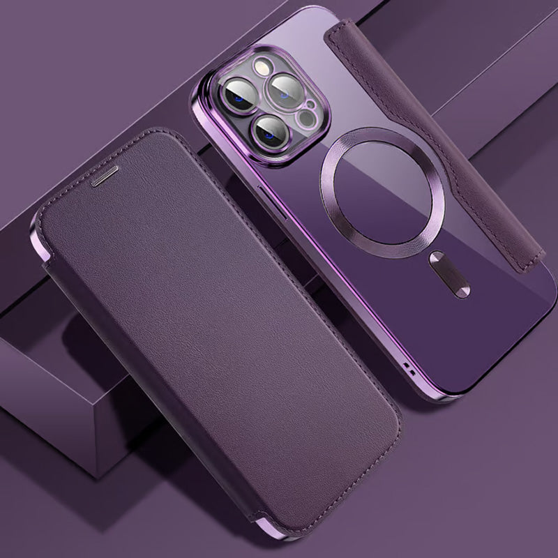 📱Neue strukturierte Leder-Flip-Iphone-Hülle